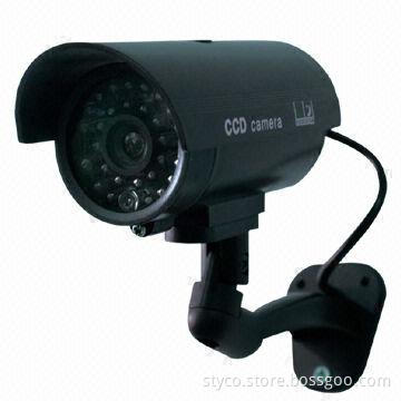 Outdoor Metal Dummy CCTV Camera with Blinking Red LED Power Indicator, Bullet IR Camera Type